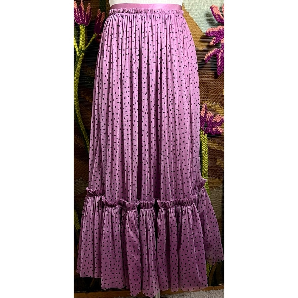 Anthropologie Polka Dot Tulle Maxi Skirt XL